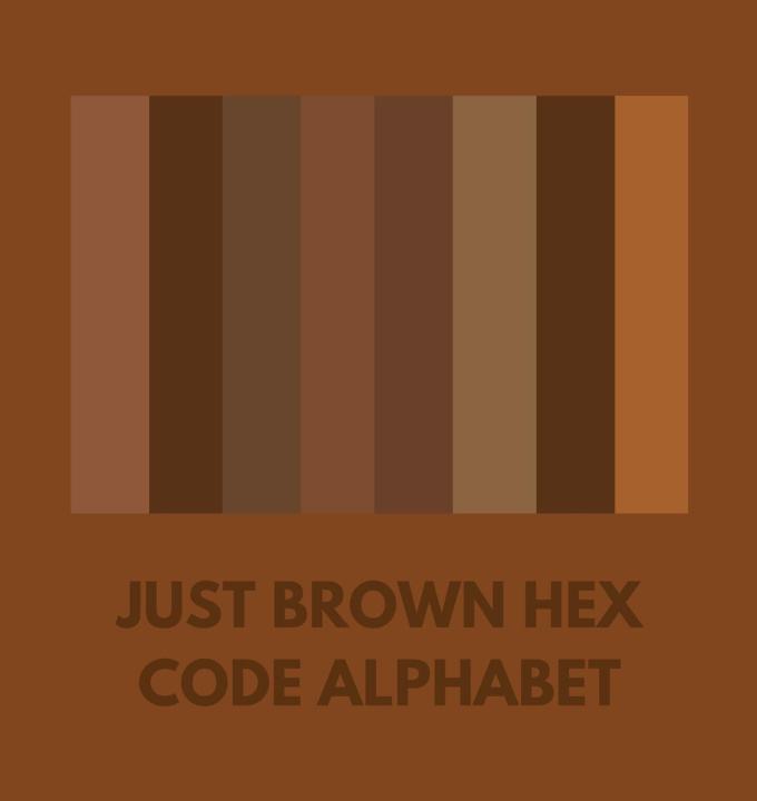Book JUST BROWN HEX CODE ALPHABET Colorful Alphabet