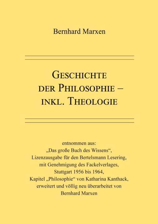 Carte Geschichte der Philosophie - inkl. Theologie 