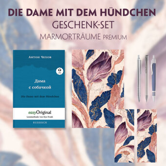 Kniha Die Dame mit dem Hündchen Geschenkset (Buch mit Audio-Online) + Marmorträume Schreibset Premium, m. 1 Beilage, m. 1 Buch Anton Pawlowitsch Tschechow