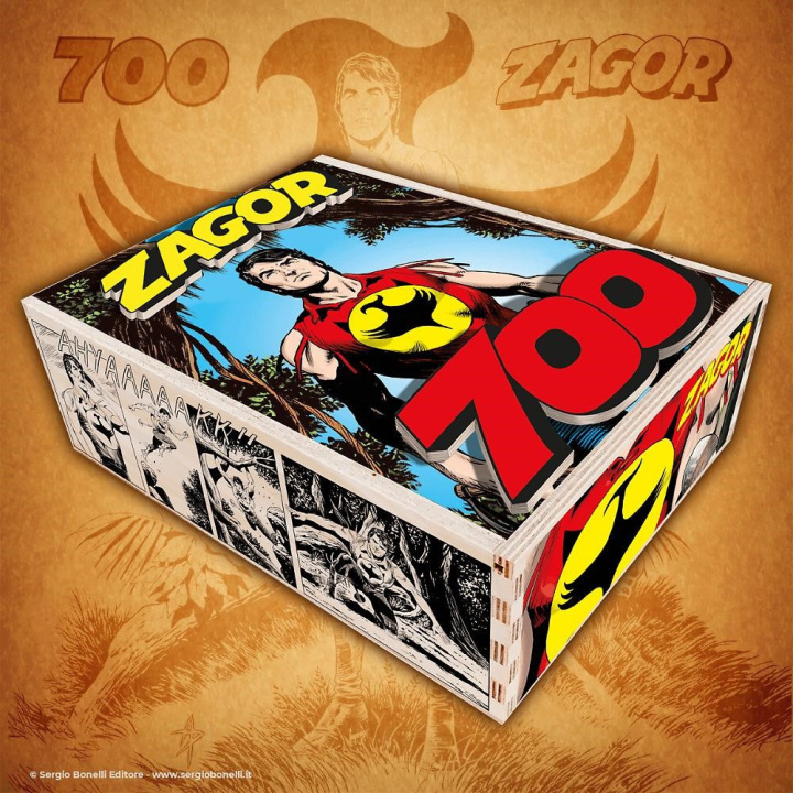 Carte Zagor 700. Box legno Guido Nolitta