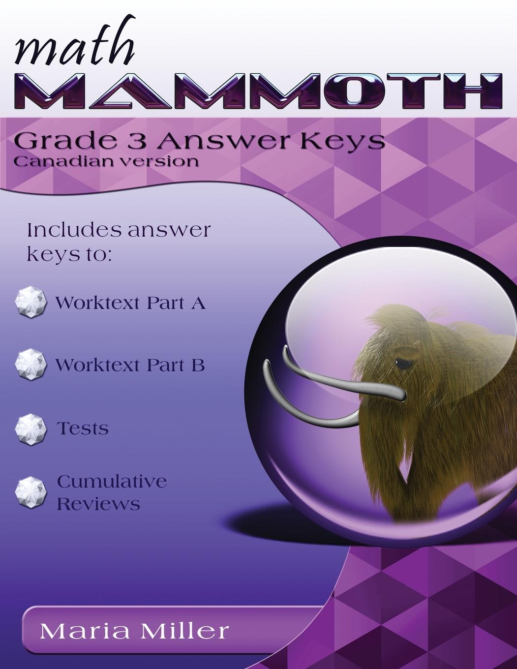 Book Math Mammoth Grade 3 Answer Keys, Canadian Version 