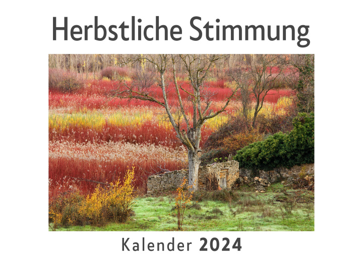 Calendar / Agendă Herbstliche Stimmung (Wandkalender 2024, Kalender DIN A4 quer, Monatskalender im Querformat mit Kalendarium, Das perfekte Geschenk) 