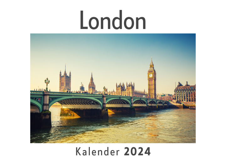 Calendar / Agendă Greater London (Wandkalender 2024, Kalender DIN A4 quer, Monatskalender im Querformat mit Kalendarium, Das perfekte Geschenk) 