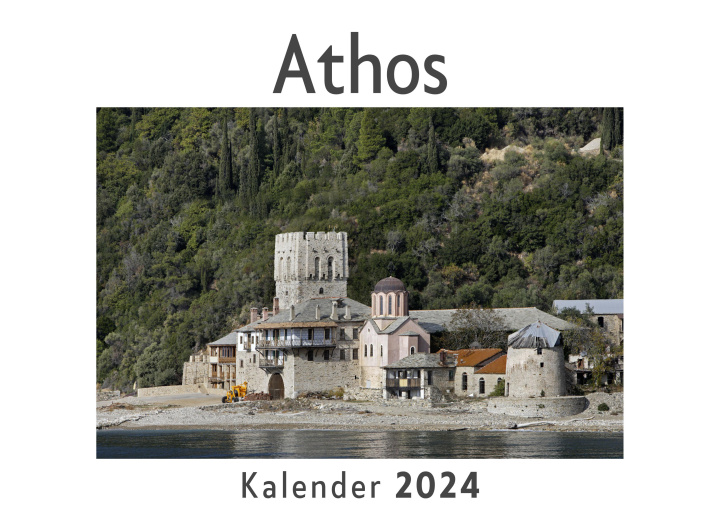 Naptár/Határidőnapló Athos (Wandkalender 2024, Kalender DIN A4 quer, Monatskalender im Querformat mit Kalendarium, Das perfekte Geschenk) 