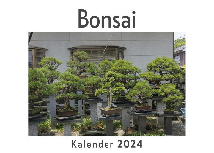 Naptár/Határidőnapló Bonsai (Wandkalender 2024, Kalender DIN A4 quer, Monatskalender im Querformat mit Kalendarium, Das perfekte Geschenk) 