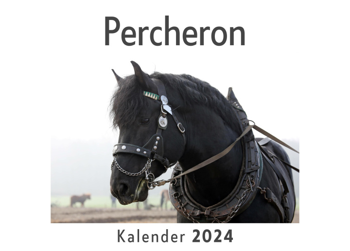 Naptár/Határidőnapló Percheron (Wandkalender 2024, Kalender DIN A4 quer, Monatskalender im Querformat mit Kalendarium, Das perfekte Geschenk) 