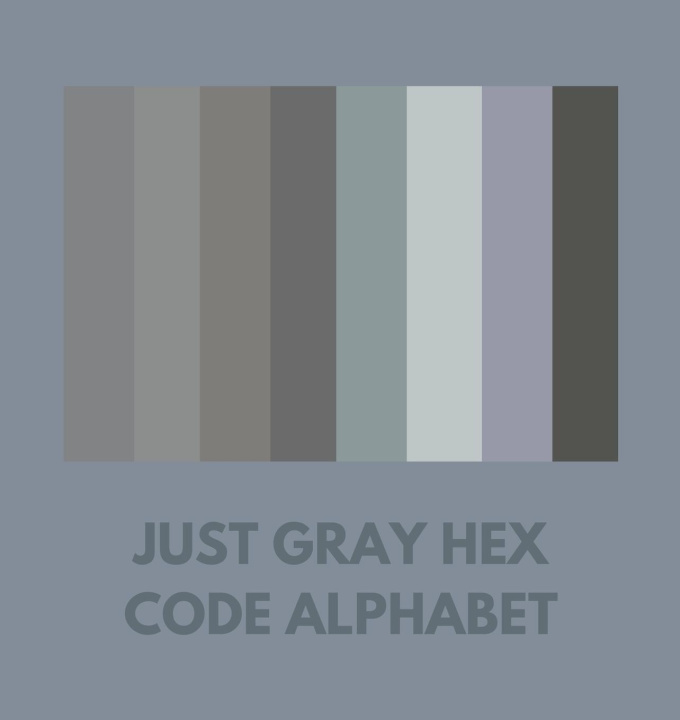 Knjiga JUST GRAY HEX CODE ALPHABET Colorful Alphabet