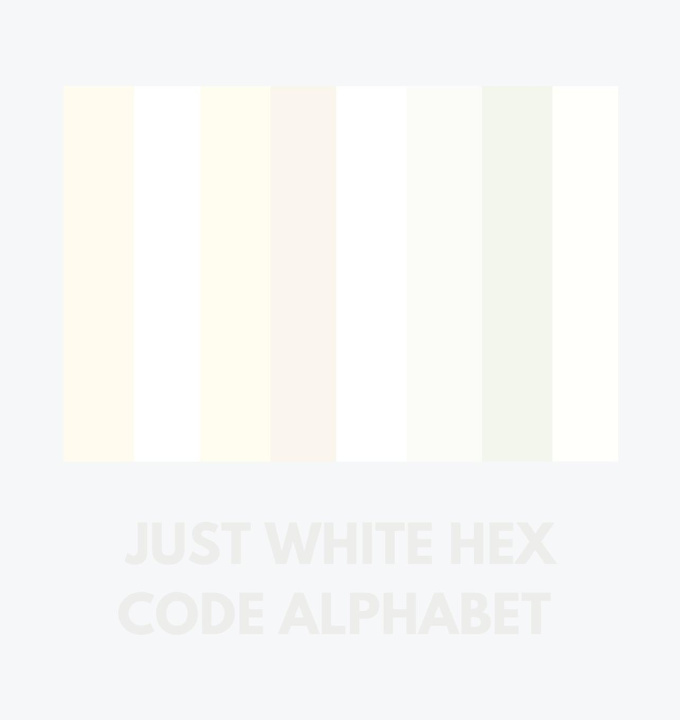 Book JUST WHITE HEX CODE ALPHABET Colorful Alphabet