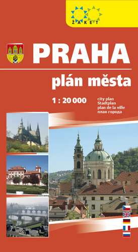 Tiskovina Praha plán města 