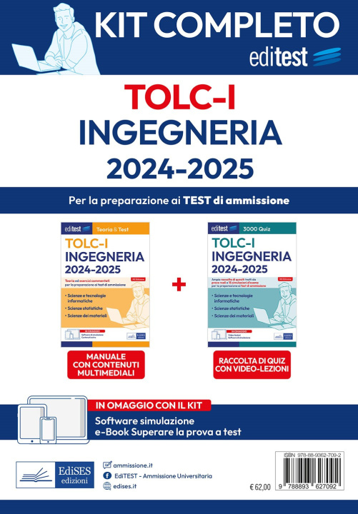 Kniha Kit completo TOLC-I Ingegneria 