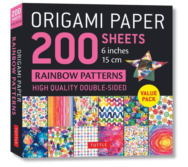 Kalendář/Diář Origami Paper 200 sheets Rainbow Patterns 6" (15 cm) 