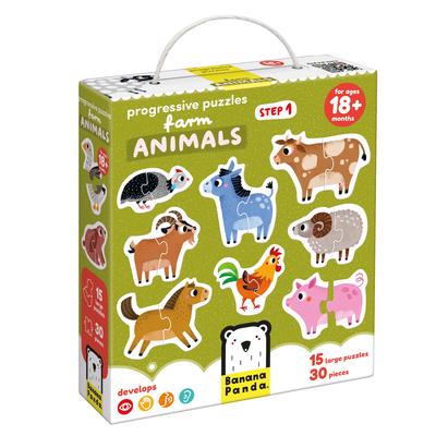 Kniha Progressive Puzzles Farm Animals Age 18m+ 