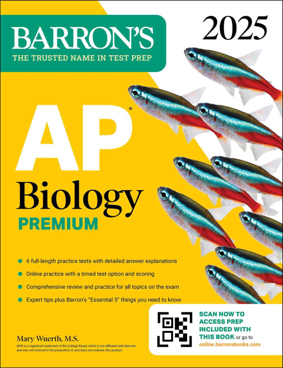 Carte AP Biology Premium, 2025: 6 Practice Tests + Comprehensive Review + Online Practice 