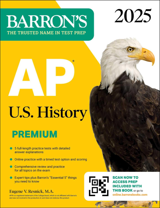 Knjiga AP U.S. History Premium, 2025: 5 Practice Tests + Comprehensive Review + Online Practice 