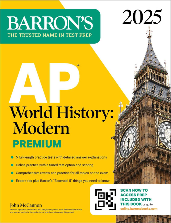 Könyv AP World History: Modern Premium 2025: 5 Practice Tests + Comprehensive Review + Online Practice 