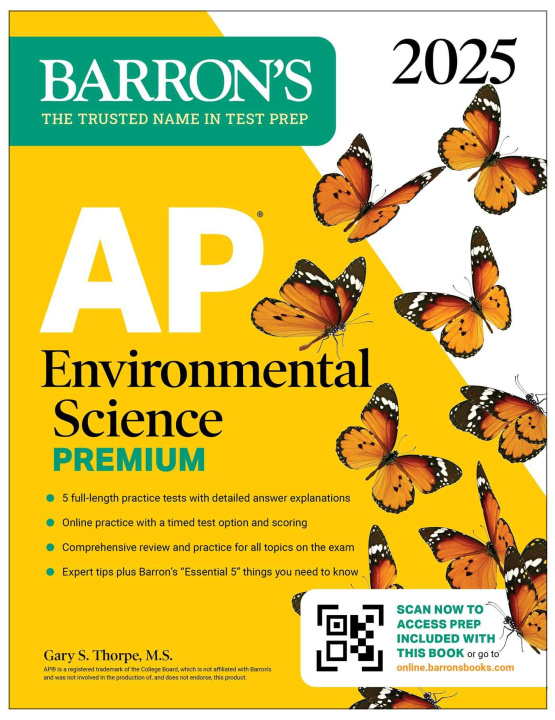 Carte AP Environmental Science Premium 2025: 5 Practice Tests + Comprehensive Review + Online Practice 