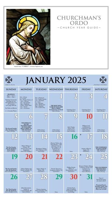 Calendario/Agenda 2025 Churchman's Ordo Kalendar 