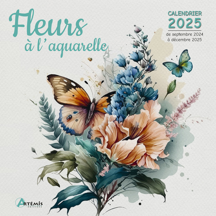 Kalender/Terminbuch CALENDRIER FLEURS A L'AQUARELLE 2025 