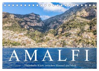 Calendar / Agendă Amalfi - Traumhafte Küste zwischen Himmel und Meer (Tischkalender 2024 DIN A5 quer), CALVENDO Monatskalender 