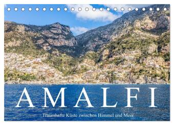 Calendrier/agenda Amalfi - Traumhafte Küste zwischen Himmel und Meer (Tischkalender 2024 DIN A5 quer), CALVENDO Monatskalender 