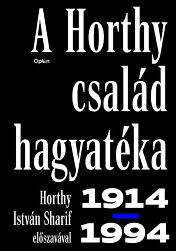 Kniha A Horthy család hagyatéka 