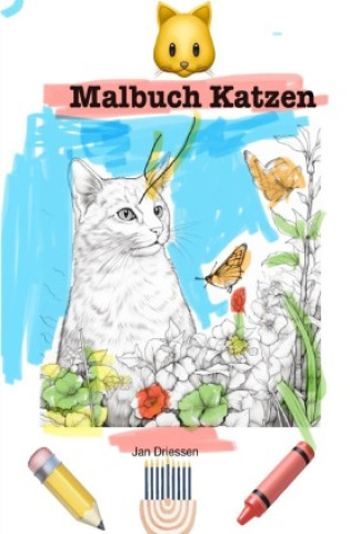 Boek Malbuch Katzen Jan Driessen