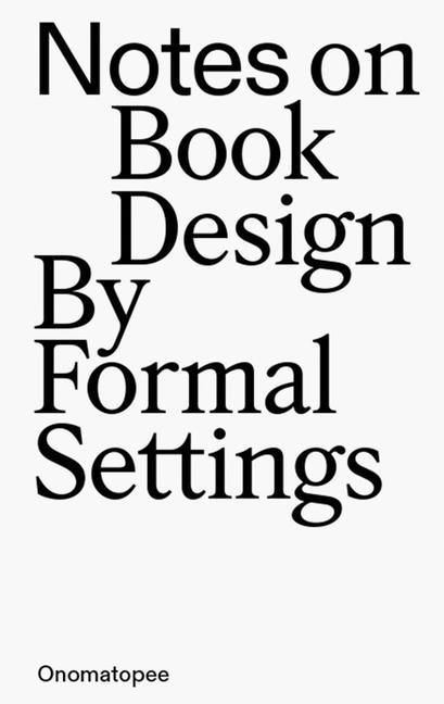 Knjiga Notes on Book Design 