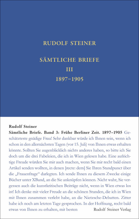 Kniha Sämtliche Briefe. Band 3 Steiner Rudolf