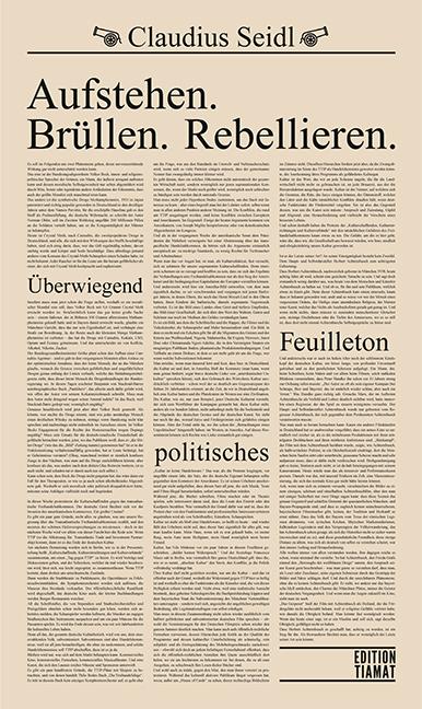 Kniha Aufstehen. Brüllen. Rebellieren. Claudius Seidl