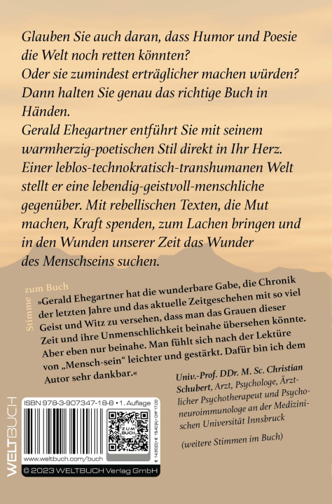 Knjiga Menschsein Gerald Ehegartner