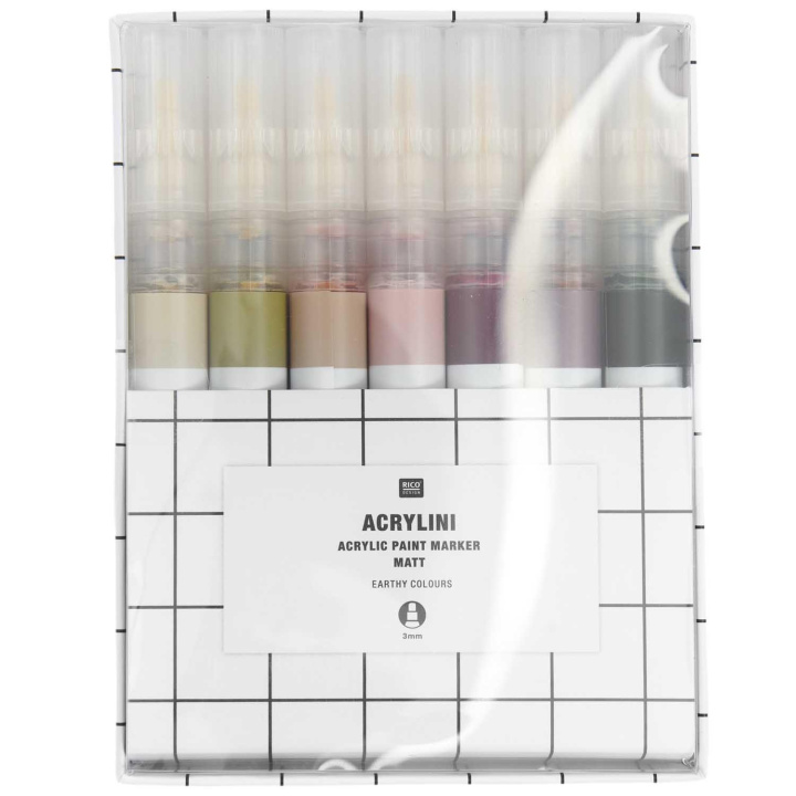 Hra/Hračka Acrylini Marker Set Earthy Colours, 7 Farben 