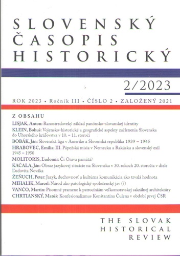 Kniha Slovenský časopis historický 2/2023 autorov Kolektív