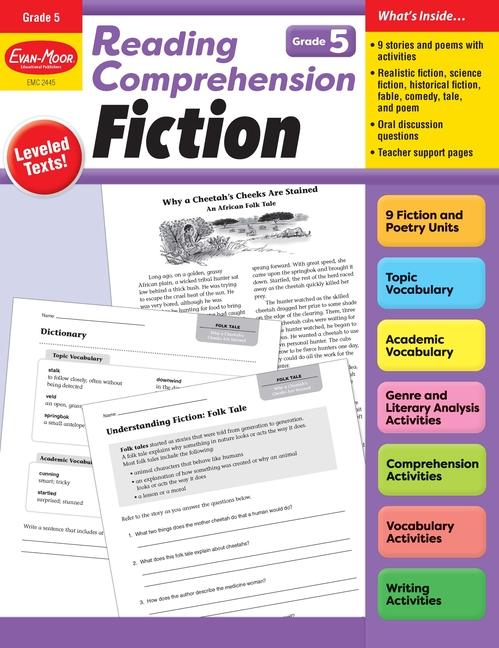 Könyv Reading Comprehension: Fiction, Grade 5 Teacher Resource 