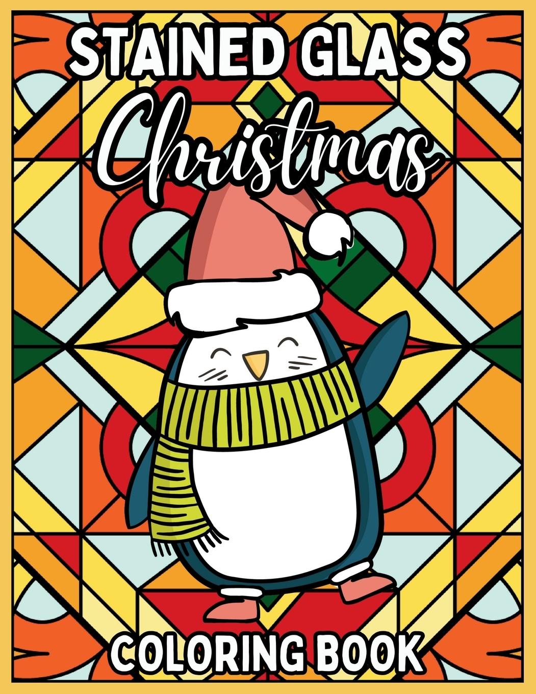 Kniha Stained Glass Christmas Coloring Book 