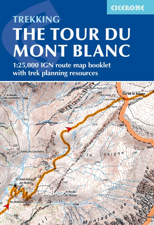 Carte Tour du Mont Blanc Map Booklet Kev Reynolds