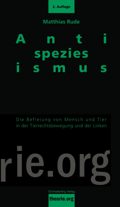 Knjiga Antispeziesismus Matthias Rude