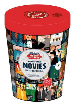 Book 50 Must-Watch Movies Bucket List 1000-Piece Puzzle 