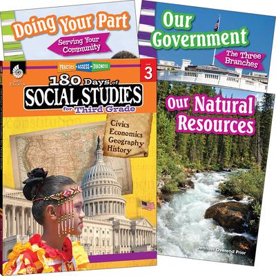 Hra/Hračka Learn-At-Home: Social Studies Bundle Grade 3: 4-Book Set Multiple Authors