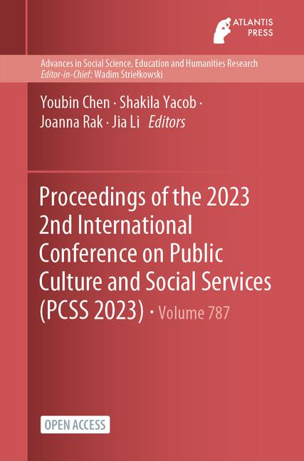 Carte Proceedings of the 2023 2nd International Conference on Public Culture and Social Services (PCSS 2023) Shakila Yacob