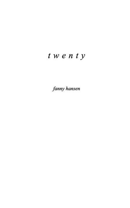 Knjiga twenty Fanny Hansen