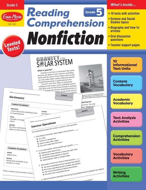 Kniha Reading Comprehension: Nonfiction, Grade 5 Teacher Resource 