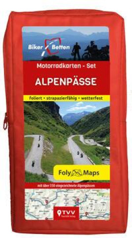 Prasa Motorradkarten-Set Alpenpässe Bikerbetten - TVV Touristik Verlag GmbH