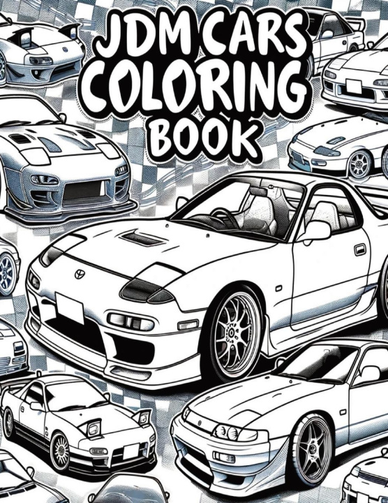Carte JDM Legends Japanese Cars Coloring Book for Car Lovers 