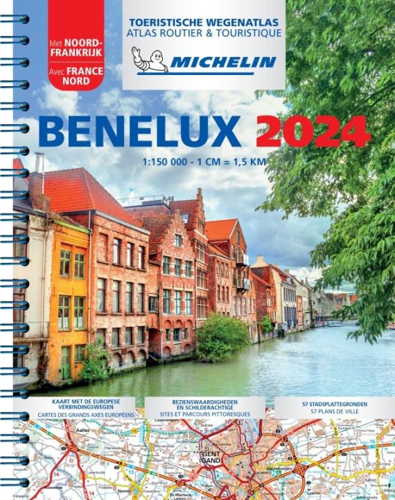 Carte Atlas routier&touristique Benelux 2024 
