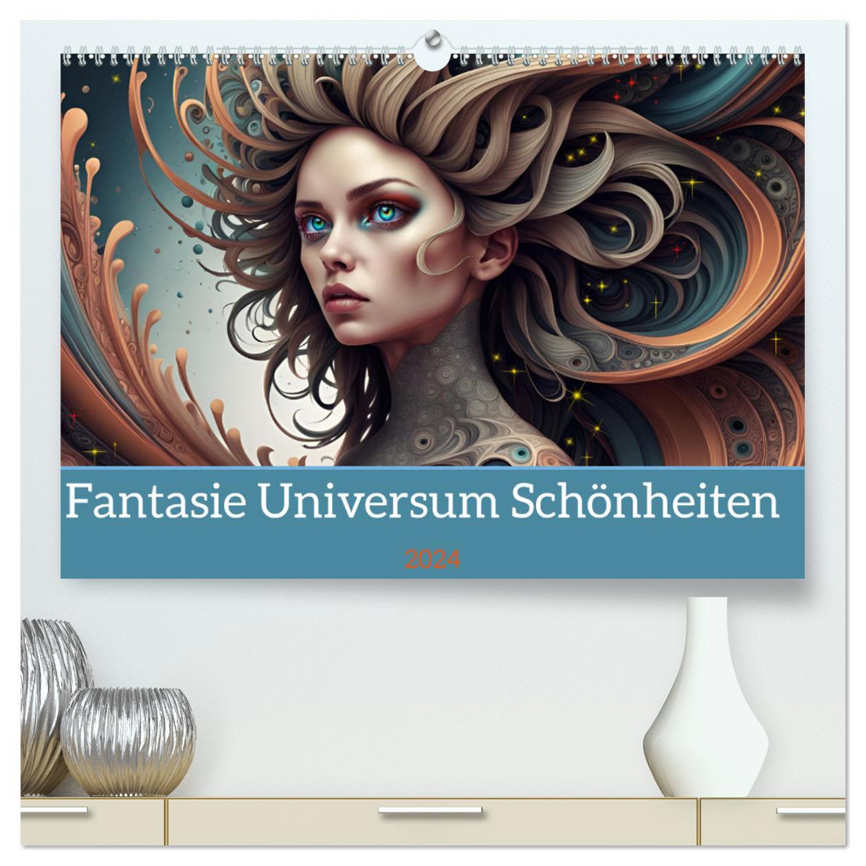 Calendar / Agendă Fantasie Universum Schönheiten (hochwertiger Premium Wandkalender 2024 DIN A2 quer), Kunstdruck in Hochglanz 