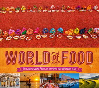 Naptár/Határidőnapló World of Food - Kulinarische Weltreise Kalender 2025 