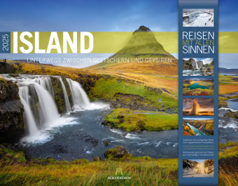 Naptár/Határidőnapló Island - Unterwegs zwischen Gletschern und Geysiren Kalender 2025 