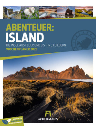 Calendar / Agendă Island - Die Insel aus Feuer und Eis - Wochenplaner Kalender 2025 