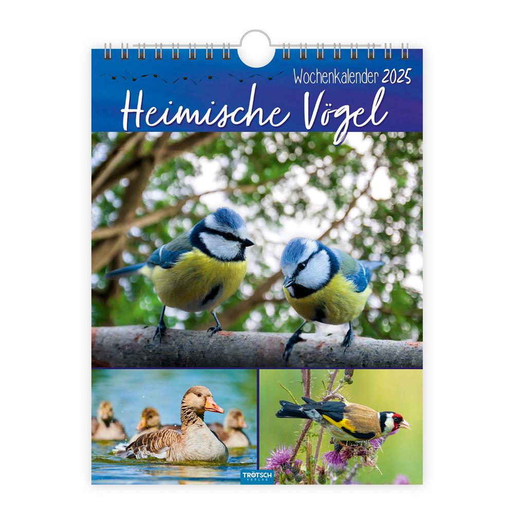 Kalender/Terminbuch Trötsch Wochenkalender zum Hängen Heimische Vögel 2025 