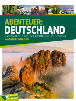 Kalendář/Diář Abenteuer Deutschland - Naturparadiese Wochenplaner Kalender 2025 